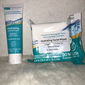 Hydrating facial wipes and hand gel cream